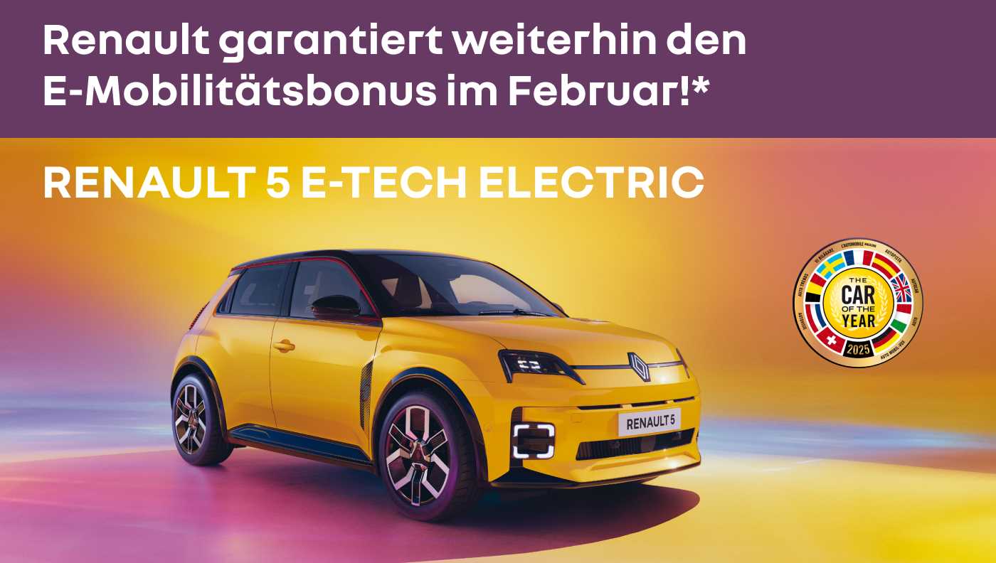 Zum Renault E-Mobilitätsbonus im Februar Angebot