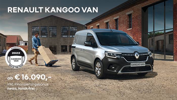 Renault Kangoo Van beim Paket Einladen